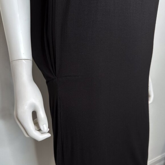 Halston Heritage Sleeveless Casual Tank Midi Dress in Black Women's Size M - Picture 8 of 14
